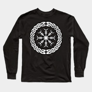 Helm of Awe , Aegishjalmur, Viking protection sign Long Sleeve T-Shirt